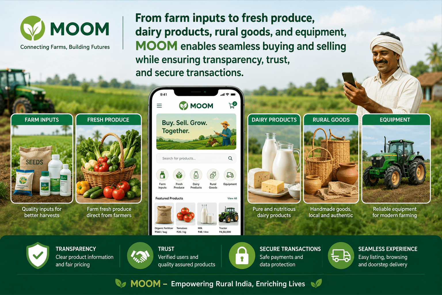 Buy, Sell & Grow with MOOM